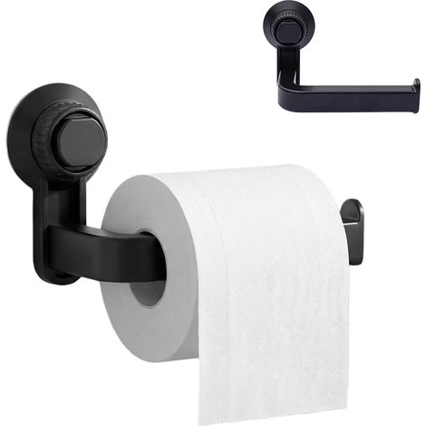 Porte papier toilette ventouse, support mural autocollant pour rouleau de papier toilette, installation sans clous, absorption sous vide, étanche et résistant à l'humidité pour salle de bain (1/5)