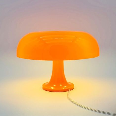 Lampe champignon orange rétro - Convient pour les salons, chambres, chambres d'enfants, etc. - 1 pièce (1/5)