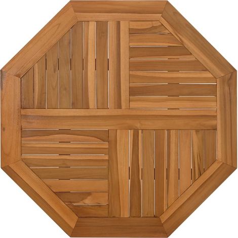 Dessus de table 80x80x2,5 octogonal bois de teck massif (1/5)
