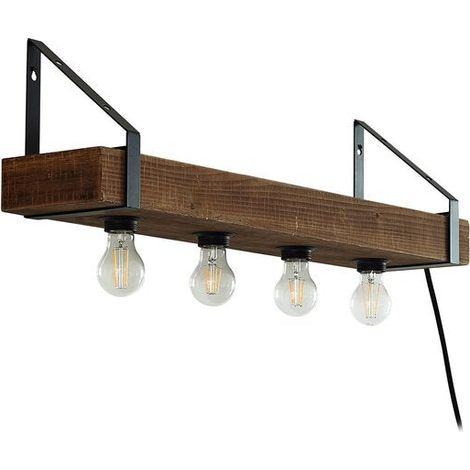 [GEBRAUCHT] B-Ware Lindby Wandleuchte Vatana Holz Stecker USB-Port 80 cm Wandlampe Lampe Leuchte (1/2)