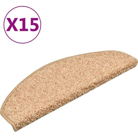 Maison Exclusive - Tappetini per scale 15 pz 65x21x4 cm Oro Semicircolari Grandi