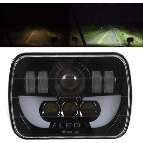 57 Zoll LED-Scheinwerfer für Autos, Motorradscheinwerfer, 90W-Scheinwerfer, Abblend- und Fernlicht mit Tagfahrlicht, modifizierte Autoscheinwerfer. (1/5)