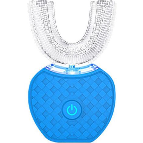 [RM] Brosse à dents électrique, brosse à dents automatique, brosse à dents sonique en forme de U pour le blanchiment des dents avec têtes de brosse remplaçables-AquaForge (1/4)