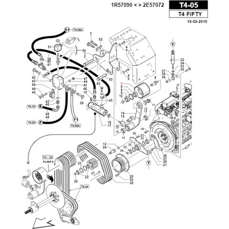 Polea de tractor de turbina modelos TURBO1 ORIGINAL GIANNI FERRARI 01.40.00.2004 (1/2)