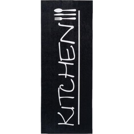 Tapis de cuisine Lavable 30° 150x220 noir et blanc LYN11 IMPNUM 10 (1/4)