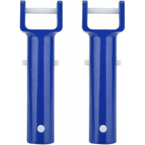 Blue pool handles, spa clips, flexible pool accessories, spa and pool vacuum head (1/5)