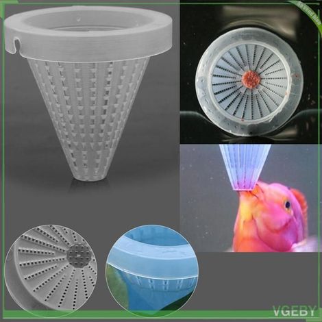 Mangeoire à poissons - FAFEICY - Akozon - 20 pièces - avec ventouses - plastique Ø6,5cm H7cm (1/5)