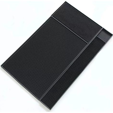 Wärmeisolierende, wasserdurchlässige PVC-Barmatte, schwarz, für Bartheken, Küchen, Restaurants und Hotels (1/5)