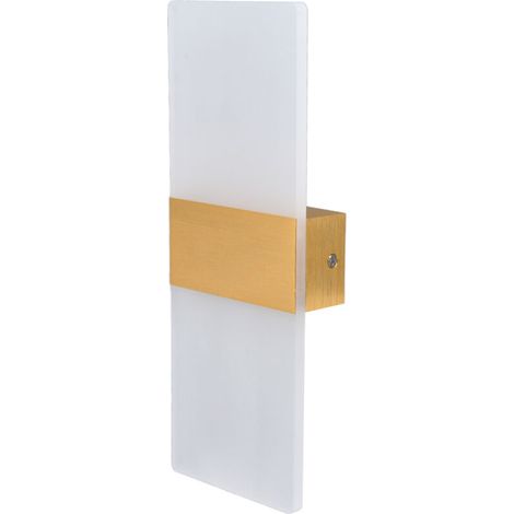 6-W-LED-Acryl-Wandleuchte, 360°-Beleuchtung mit hoher Helligkeit, Ambientelampe für Schlaf- und Esszimmer, 90–265 V, Goldfarben