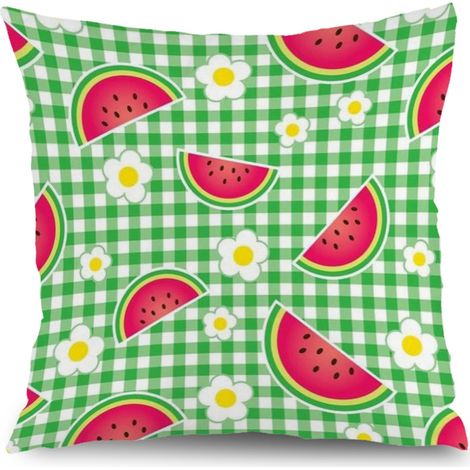Housse de coussin floral décoratif, canapé-lit style ferme,40×40cm (1/5)