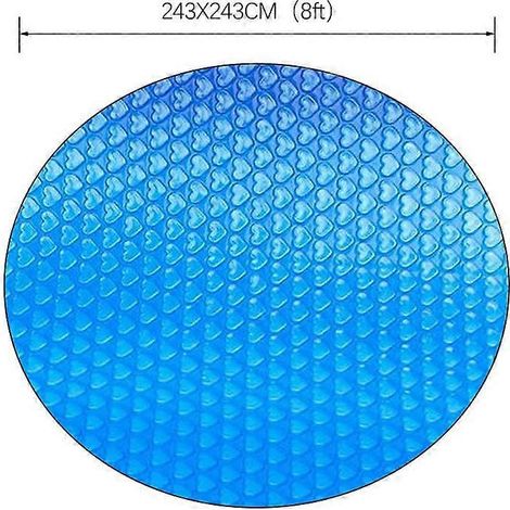 Couverture de piscine ronde avec protection solaire, film isolant anti-buée TB (1/5)
