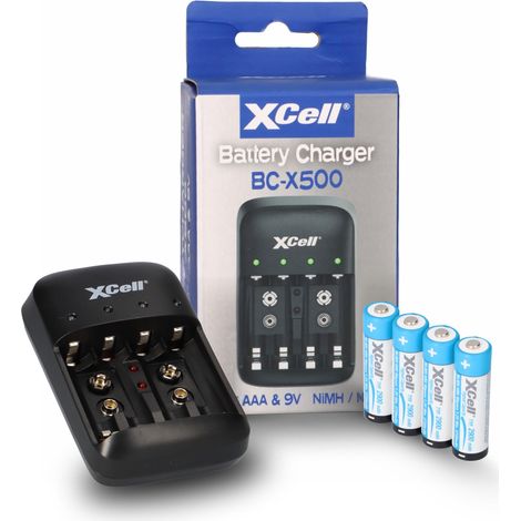 Ladegerät BC-X500 für NiMH Akkus + 4x AA (Mignon) 1,2V 2900mAh (1/5)