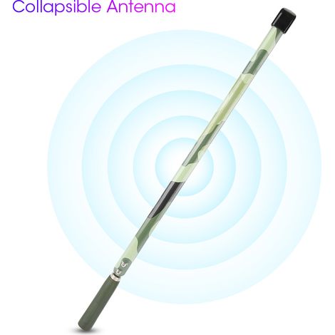 Antenne télescopique SMA mâle 47CM en acier pour talkie-walkie, idéale randonnée et activités extérieures (1/5)