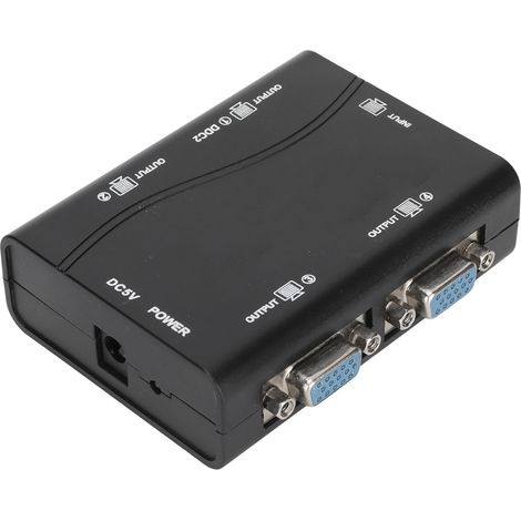 Répartiteur VGA USB 1 vers 4, 250MHz, Résolution 1920x1440 pour PC, Projecteur, Moniteur (1/5)