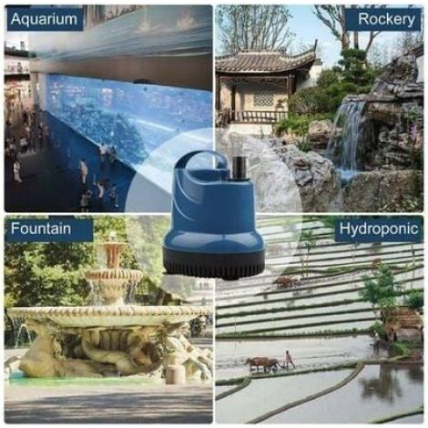 Pompe submersible - mini, 2500L/H,35W, 230V, hauteur décharge 2.3M, cave/maison/jardin - pompe Étiquette (1/4)