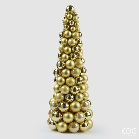 EDG Enzo De Gasperi Topiary Pallemix Cono Natale X120 H 65 Cm D 25 Cm Gold