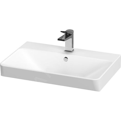Cersanit Mille - Lavabo 60x41 cm, avec trop-plein, trou pour robinetterie, blanc K675-002 (1/4)