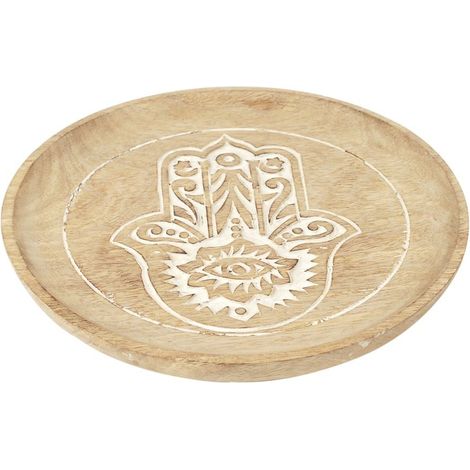 Signes Grimalt Bandeja Decoracion  Plato Bandejas Beige 21x21x3cm 19283 (1/3)