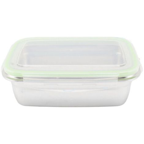 Pair Boîte de conservation carrée en acier inoxydable 304 – 850 ml – Boîte alimentaire étanche anti-fuite (1/5)