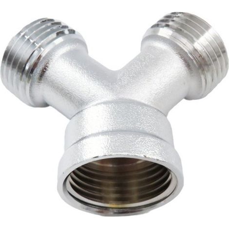 Inverseur de Robinet en Y Bec Long - Raccord pour Lave-linge et Lave-vaisselle - Double Sortie (1/5)