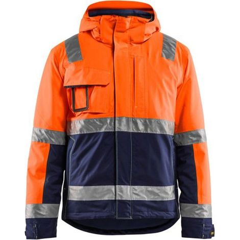 Veste de travail hiver haute visibilité stretch 4870 - Orange fluo/Marine 5XL (1/5)