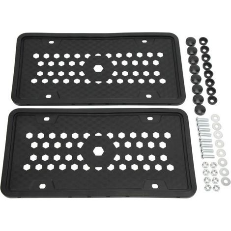Cadre de plaque d'immatriculation Cadres de Plaque d'immatriculation, 2pcs Silicone Soft Flexible Silicone moto coffret (1/5)