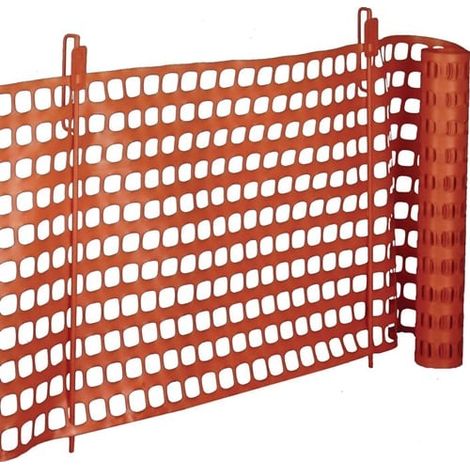 Clôture de protection thermoplastique 50m x 1m – Couleur orange trafic – Poids 6kg – Résistante aux intempéries – Wemas