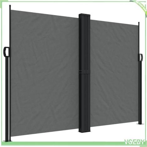 Auvent latéral rétractable - FAFEICY - 4004838 - Anthracite - 180 x 1200 cm - Anti-UV et étanche (1/5)