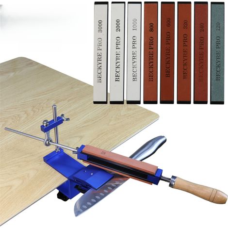 Irovami Affûteuse portable professionnelle pour couteaux et outils de cuisine en métal, meuleuse à angle fixe avec pierres à aiguiser (1/5)