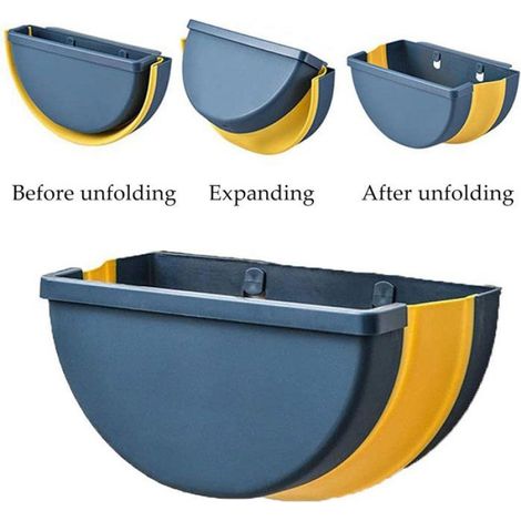 Poubelle Pliable - Plastique Et Caoutchouc Élastique - Pour Porte De Placard Cuisine Bureau Voiture Camping - 1 Pièce (1/5)
