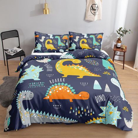 Bettwäsche-Set mit Dinosaurier-Motiv, 2-teilig, 135x200cm