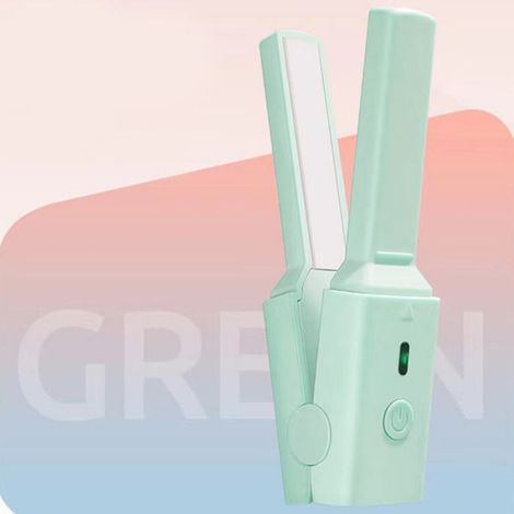 Mini Hair Saiderener Curler Mini Hair Saiderener et Curler Trave Trave Portable USB chauffage rapide hygiene masque Vert (1/4)