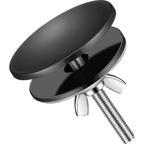 Cache-trou d'évier de cuisine 5 cm (2 pouces) en acier inoxydable, obturateur métallique (noir mat) Wyelv (1/4)