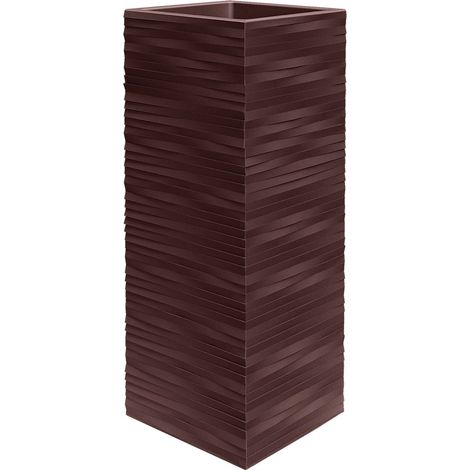 Vaso quadro alto colonna resina DIVO ELEGANCE cm. 75 CORTEN