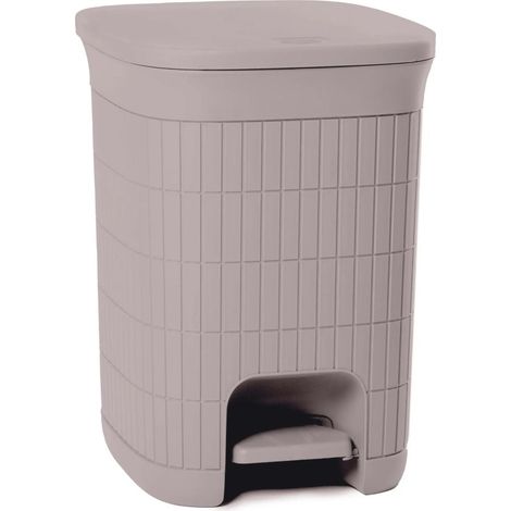 Pattumiera Bidone con Pedale Domus Greige 20 Litri