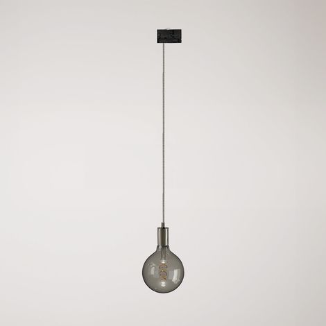 Creative Cables - Candeeiro suspenso industrial com cabo têxtil e adaptador de calha - lâmpada incluída