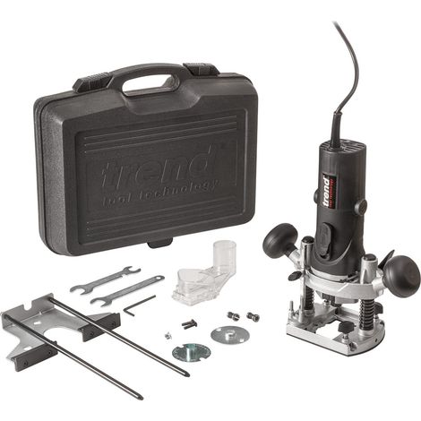 Trend T4ELK 110v 1/4in Variable Speed Plunge Router 759W Lightweight and Compact