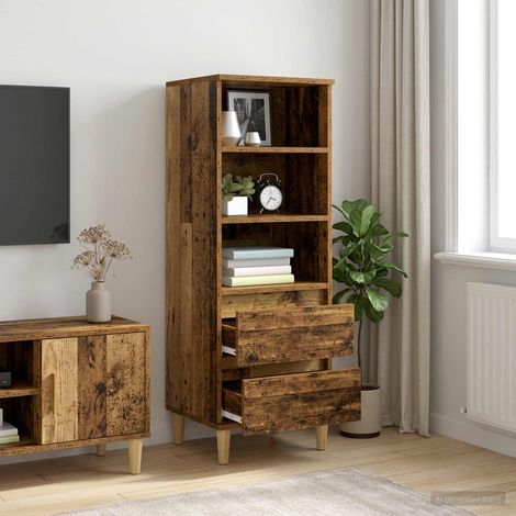 vidaXL Credenza Legno antico 40 x 36 x 110 cm Legno (1/5)