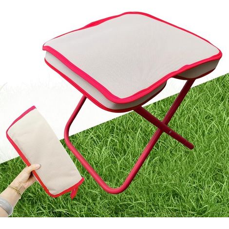 Chaise pliante, chaise de camping portable, ultralégère et robuste, montage rapide, format compact, kaki, 1 pièce. Idéale pour le camping, la randonnée et la pêche. (1/5)