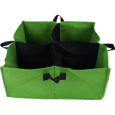 Sac de culture carré non-tissé 4 compartiments écologique pour semis en extérieur