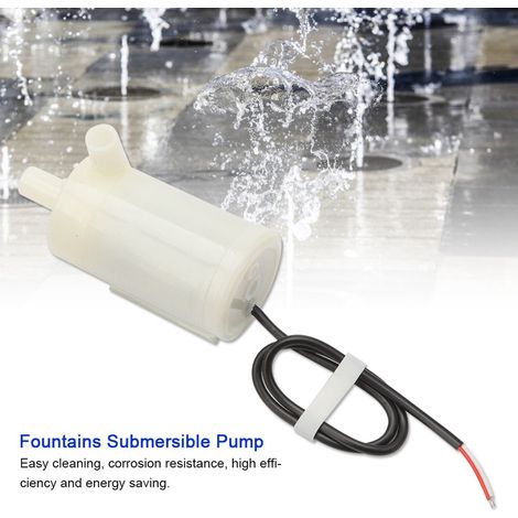 Fontaines horizontales amphibies silencieuses, petite pompe submersible 3V/5V/6V CC (1/5)