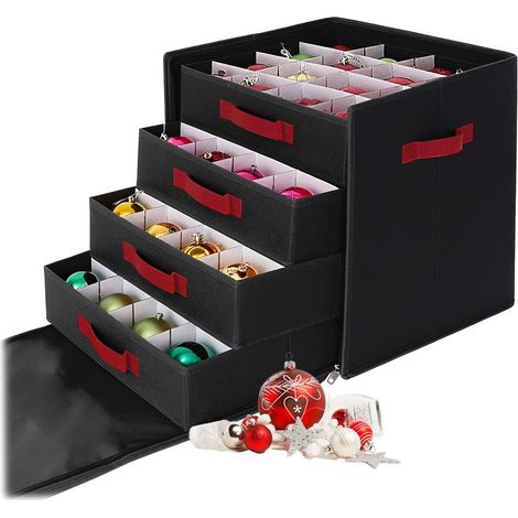 Christmas Bauble Storage Box with Adjustable Dividers (1/5)