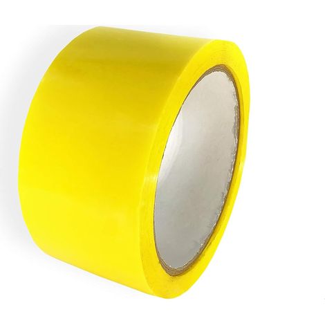 Lot de 5 rouleaux ruban adhésif d'emballage x 48 mm 33 m Jaune (1/5)