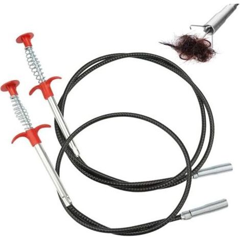 Pair Lntyq Lot de 2 Pince pour Deboucher Evier Canalisation, Pince à Lot Pince Griffes Flexible, Flexible à Griffe Préhensile pour Cuisine, Salle de Bain, Cuisine, Baignoire, Toilettes (90cm/160cm) (1/5)