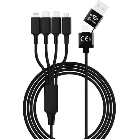 Smrter Câble de charge USB USB-A mâle, USB-C® mâle, USB-C® mâle, Connecteur Lightning , USB-Micro-B (1/4)