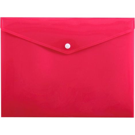 Busta rosa con chiusura a scatto A4 PP-113 PENMATE