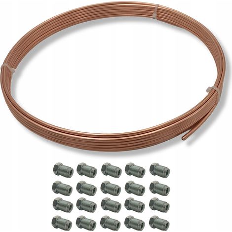 Tubo di rame per linee freno: disco da 10 m + 20 punte M10x1 (1/5)