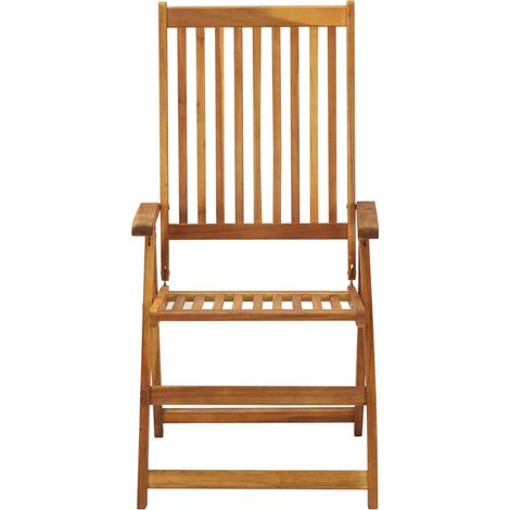 Maison Exclusive - Sedie Reclinabili da Giardino 3 pz in Legno Massello di Acacia (1/5)