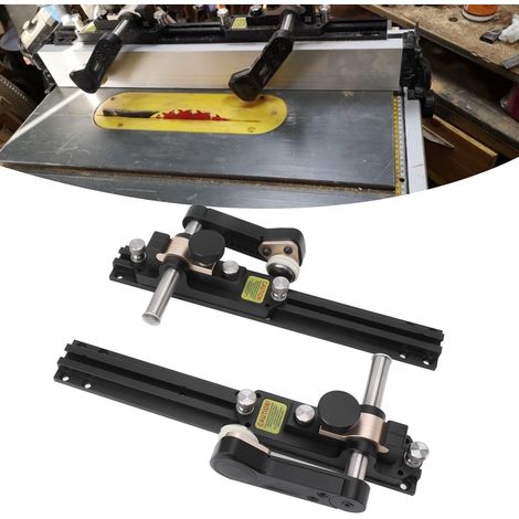 Guía deslizante autoblocante de aleación de aluminio para mesas de carpintería, 3950 g, 22 tornillos, 2 guías. (1/5)