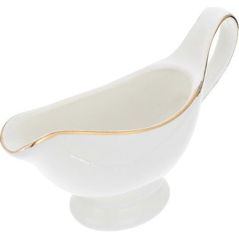 Saucière multifonctionnelle pour sauces de cuisine, pichet à sauces de style western-17.00X10.00X5.00CM-White (1/4)